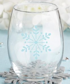 Snowflake 15 oz. Stemless Wine Glass (Set of 4)