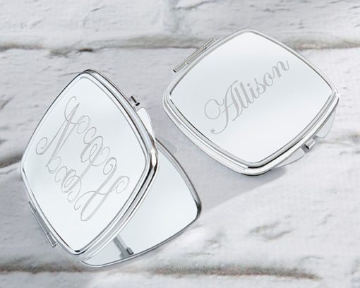 Personalized Silver Compact - Engraved