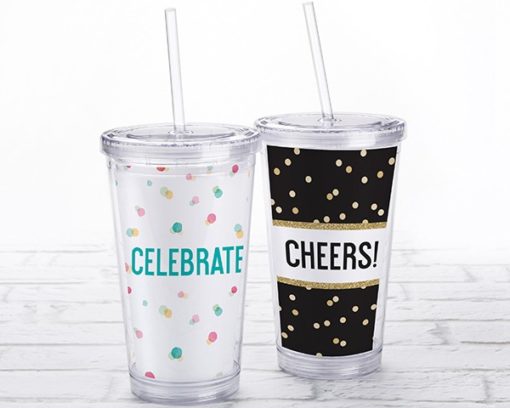 Acrylic Tumbler with Personalized Insert - Party Time