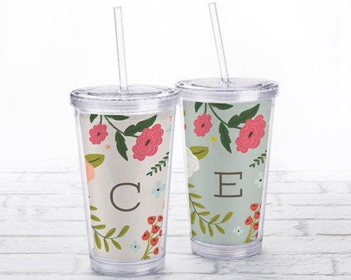 Acrylic Tumbler with Personalized Insert - Vintage