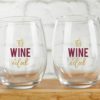 It's Wine O'Clock 15 oz. Stemless Wine Glass (Set of 4)