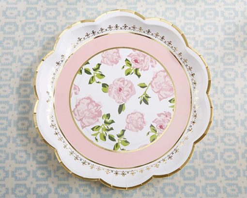 Tea Time Whimsy Paper Plates - Pink