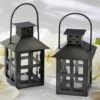 Luminous Black Mini-Lantern Tea Light Holder