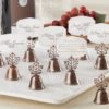 "Lustrous Leaf" Kissing Bell Place Card/Photo Holder (Set of 24)