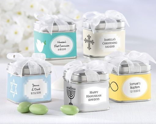 "Unexpected Treasures!" Favor Tin - Religious (Set of 12) (Available Personalized)