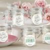 Personalized Glass Favor Jars - Kate's Rustic Wedding Collection (Set of 12)