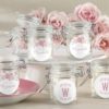 Personalized Glass Favor Jars - Kate's Rustic Bridal Shower Collection (Set of 12)
