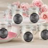 Personalized Glass Favor Jars - Eat, Drink & Be Married (Set of 12)