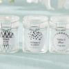 Personalized Glass Favor Jars - Silver Foil (Set of 12)