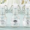 Mini Glass Favor Bottle with Swing Top - Silver Foil (Set of 12)