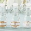 Mini Glass Favor Bottle with Swing Top - Copper Foil (Set of 12)