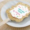 Personalized Gold Glitter Hand Fan - Party Time (Set of 12)