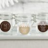 Personalized Glass Favor Jars - Rustic Charm Wedding (Set of 12)