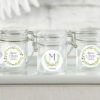 Personalized Glass Favor Jars - Botanical Garden (Set of 12)