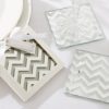 "Shimmer and Shine" Silver Chevron Coasters