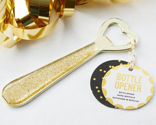 Glittering Heart Bottle Opener - Party Time