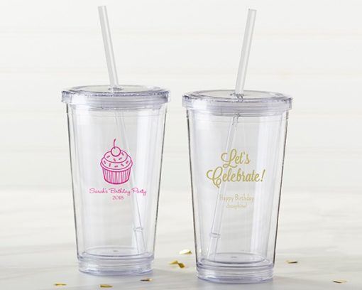 Personalized Printed Acrylic Tumbler - Birthday