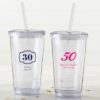 Personalized Printed Acrylic Tumbler - Milestone Birthday