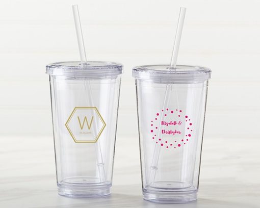 Personalized Printed Acrylic Tumbler - Modern Classic