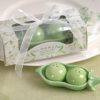 Two Peas in a Pod - Ceramic Salt & Pepper Shakers in Ivy Print Gift Box