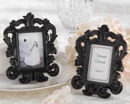 "Black Baroque" Elegant Place Card Holder/Photo Frame