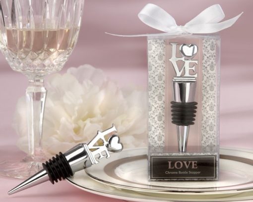 "LOVE" Chrome Bottle Stopper