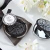 "Reflections" Elegant Black-and-White Mirror Compact