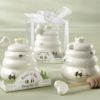 "Meant to Bee" Ceramic Honey Pot with Wooden Dipper