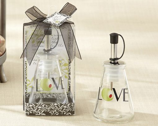 "Olive You!" Glass LOVE Oil Bottle in Signature Tuscan Box