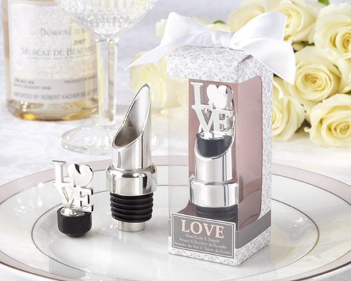 "LOVE" Chrome Pourer/Bottle Stopper