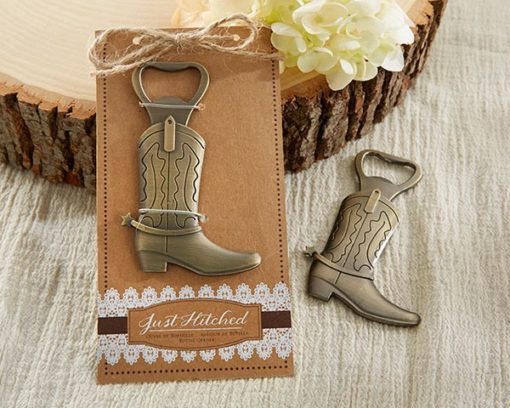 "Just Hitched" Cowboy Boot Bottle Opener