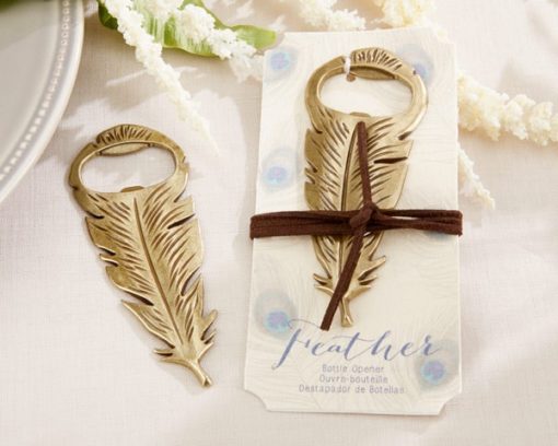 "Gilded Gold" Feather Bottle Opener