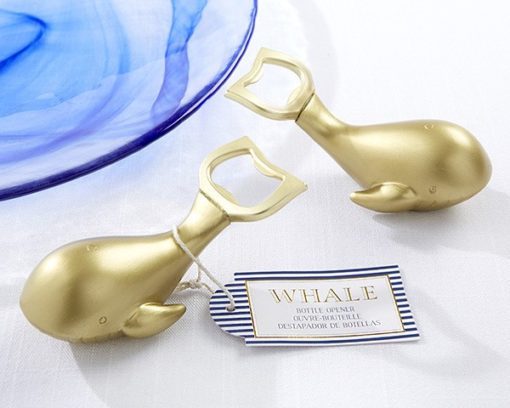 Antique Gold Whale Bottle Opener