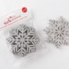 Silver Glitter Snowflake Felt Coaster (Set of 4)
