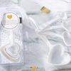 White Heart Plastic Measuring Spoons