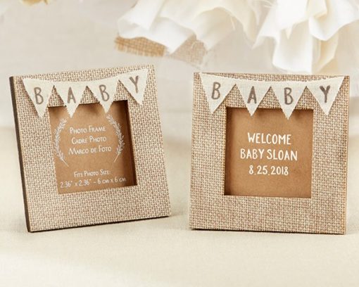 Rustic Baby Burlap Frame