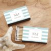 Personalized Black Matchboxes - Beach (Set of 50)