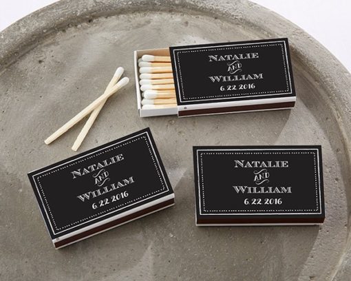 Personalized White Matchboxes - Chalk (Set of 50)