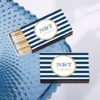 Personalized Black Matchboxes - Nautical (Set of 50)