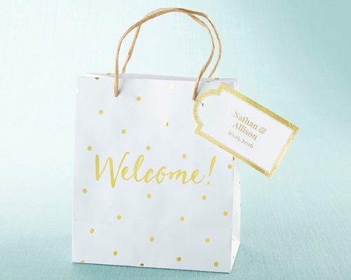 Gold Foil Dot Welcome Bags (Set of 12)