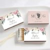 Personalized White Matchboxes - English Garden (Set of 50)