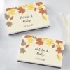 Personalized White Matchboxes - Fall Leaves (Set of 50)
