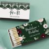 Personalized Black Matchboxes - Romantic Garden (Set of 50)