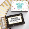 Personalized Black Matchboxes - Party Time (Set of 50)