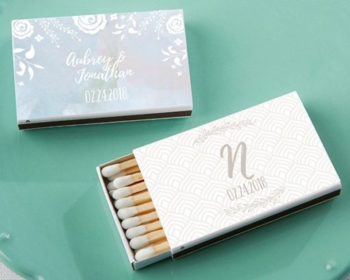 Personalized White Matchboxes - Ethereal (Set of 50)