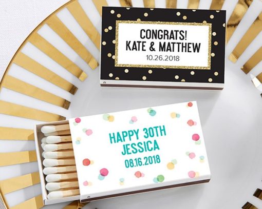 Personalized White Matchboxes - Party Time (Set of 50)