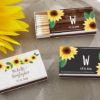 Personalized White Matchboxes - Sunflower (Set of 50)
