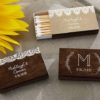 Personalized Black Matchboxes - Rustic Charm Wedding (Set of 50)