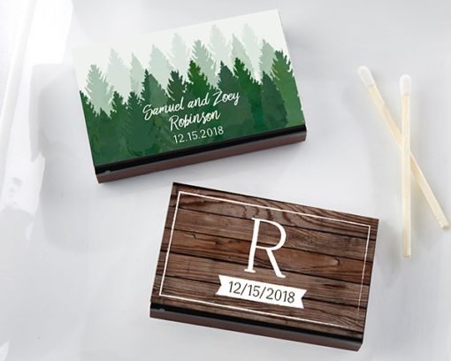 Personalized Black Matchboxes - Winter (Set of 50)