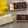 Personalized White Matchboxes - Rustic Charm Wedding (Set of 50)